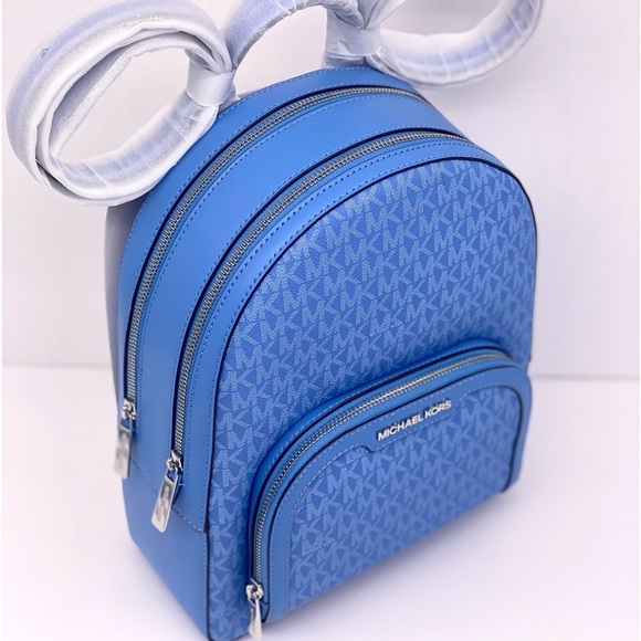 Michael Kors Jaycee Medium Backpack MK Blue - Picture 8 of 15